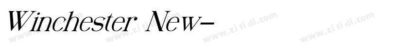 Winchester New字体转换
